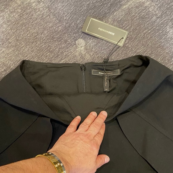 NWT BCBGMAXAZRIA black Lindsey ruffle skirt - Picture 7 of 9